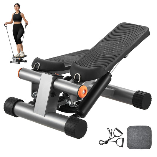 VEVOR Stair Stepper, Mini Stepper for Exercise at Home, Hydraulic Fitness Stepper with Resistance Bands, Full Body Workout Cardio Equipment, Stair Climber with LCD Monitor, 330LBS Load Capacity