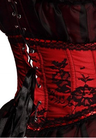 Lace Overlay Peasant Corset