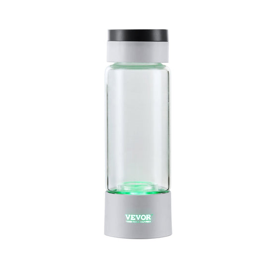 VEVOR Hydrogen Water Bottle Generator, 380 ml / 13.4 oz Capacity Portable Hydrogen Water Maker, SPE Technology Hydrogen Rich Water Ionizer Machine with Nasal Inhalation Tube and Self-Cleaning - Luminous Bear Shop