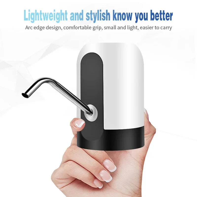 Wireless Automatic Water Dispenser – USB Rechargeable Bottle Pump with One-Touch Operation | Fits Large &amp; Small Water Barrels