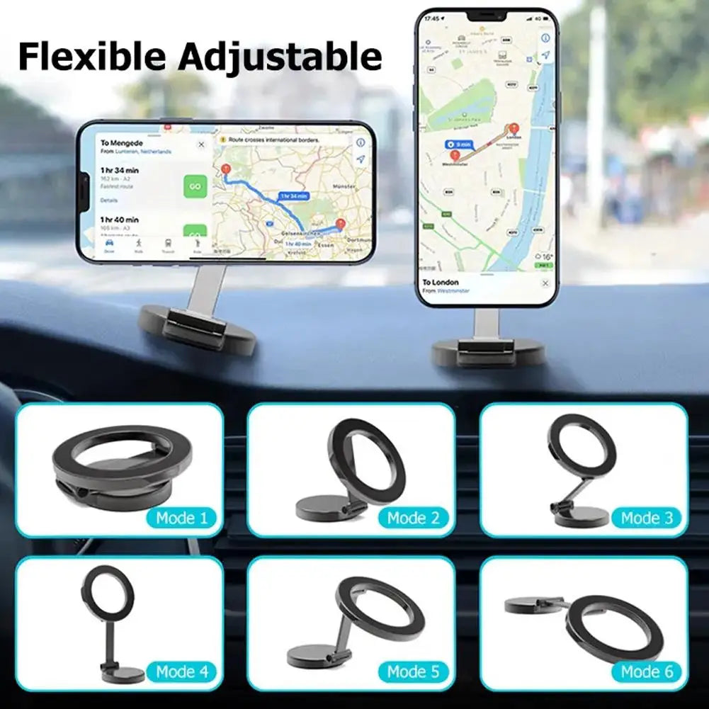 📱 360° Rotating Magnetic Phone Holder – Universal Car Mount for 4 to 7.2 Inch Smartphones | Strong Magnet &amp; Signal Safe
