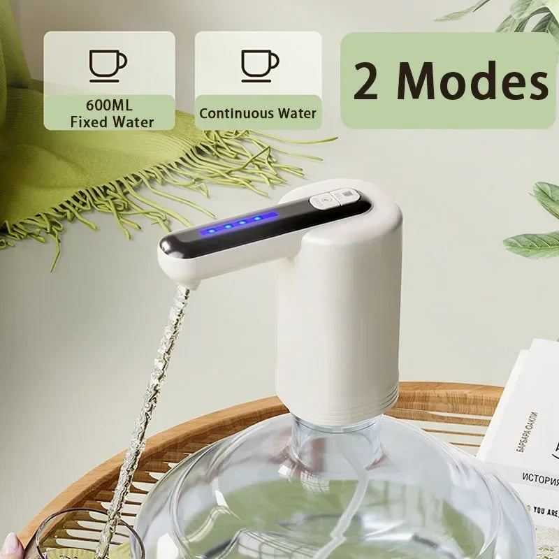 💧 Double Pump Powerful Automatic Water Dispenser – USB Rechargeable Portable Gallon Bottle Pump for Home, Kitchen, and Office