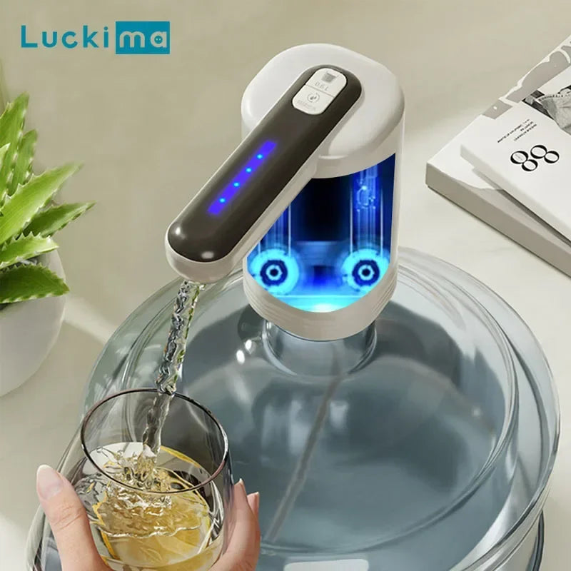 💧 Double Pump Powerful Automatic Water Dispenser – USB Rechargeable Portable Gallon Bottle Pump for Home, Kitchen, and Office