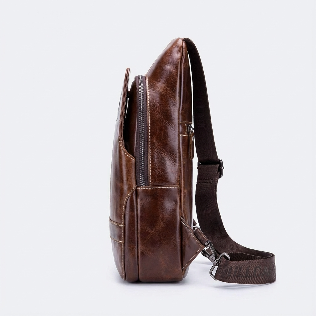 Leather Business Sling Bag – Compact & Timeless