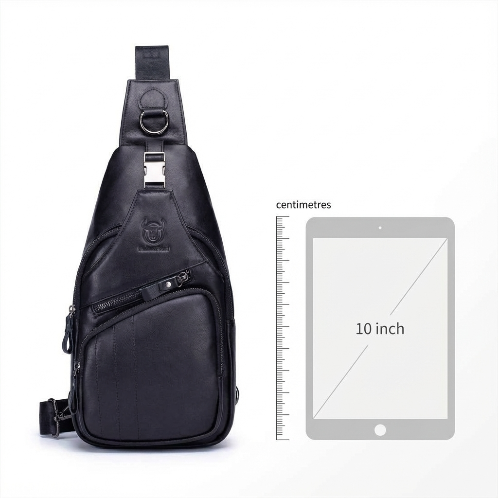 Leather Crossbody Chest Bag – Refined & Rugged
