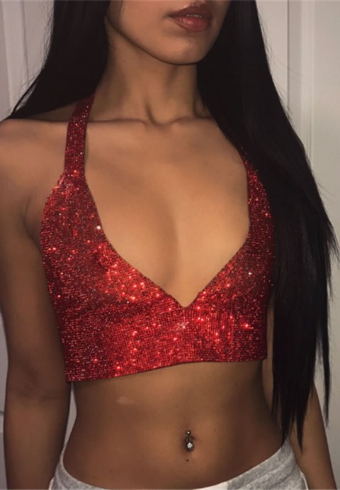 Rhinestone Radiance Crop Top