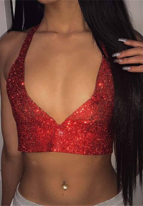 Rhinestone Radiance Crop Top