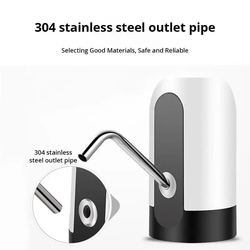 Wireless Automatic Water Dispenser – USB Rechargeable Bottle Pump with One-Touch Operation | Fits Large &amp; Small Water Barrels