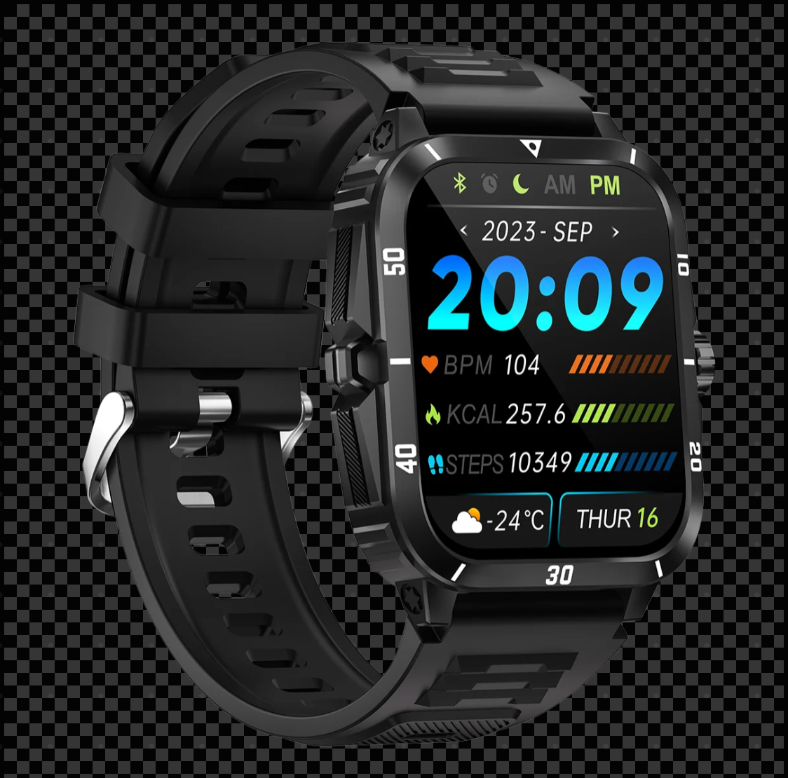 Set of 2 KT71 Smart Watch  Bluetooth Calling | 430mAh Large Battery | 3ATM Waterproof | Outdoor Sports Ready | Men's Smartwatch (Copy)