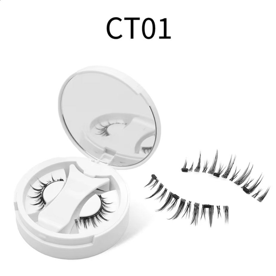 Professional Design Lash Glue Free Magnetic False Eyelashes with Anchor No Glue No Liner Reusable Magnetic Eyelashes