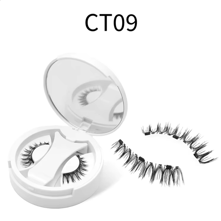 Professional Design Lash Glue Free Magnetic False Eyelashes with Anchor No Glue No Liner Reusable Magnetic Eyelashes