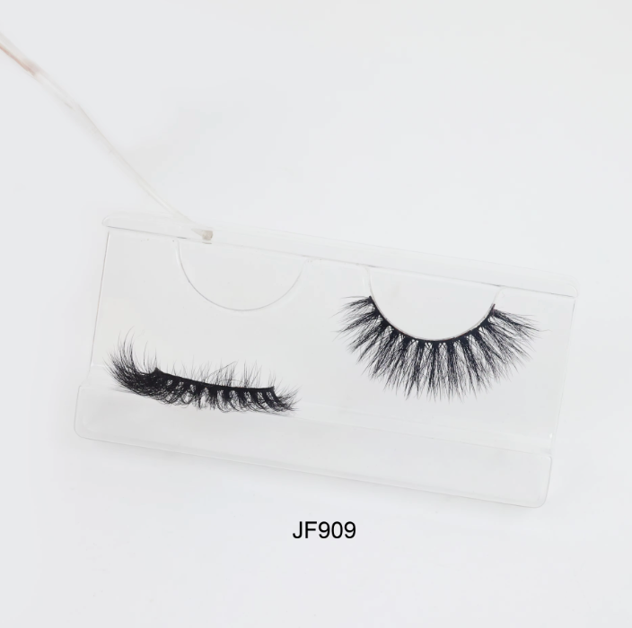 Fake Mink Eye Lash with Custom Eyelash Box 3D  Fluffy Mink Eyelash Full Strip Eye Lashes with applicator