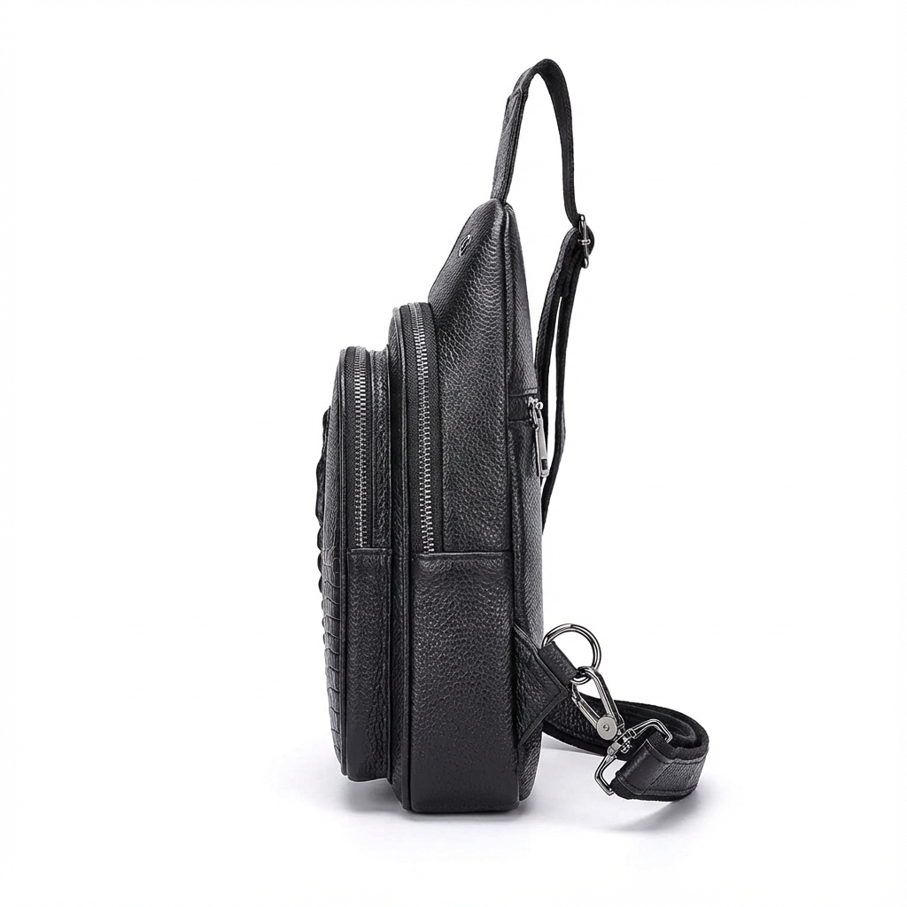Crocodile Leather Sling Bag – Bold & Refined