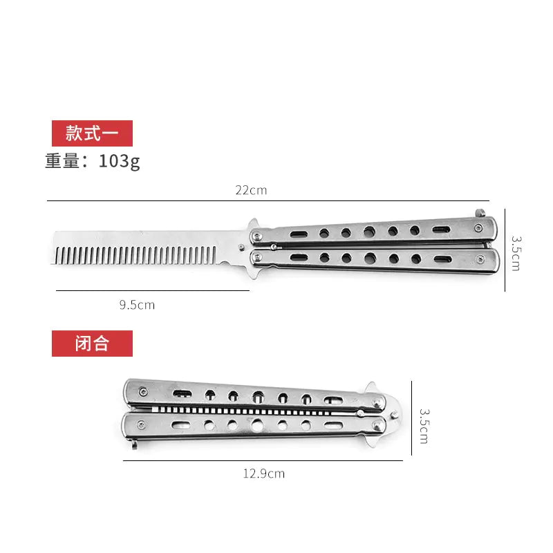 Foldable Stainless Steel Comb - Luminous Bear Shop