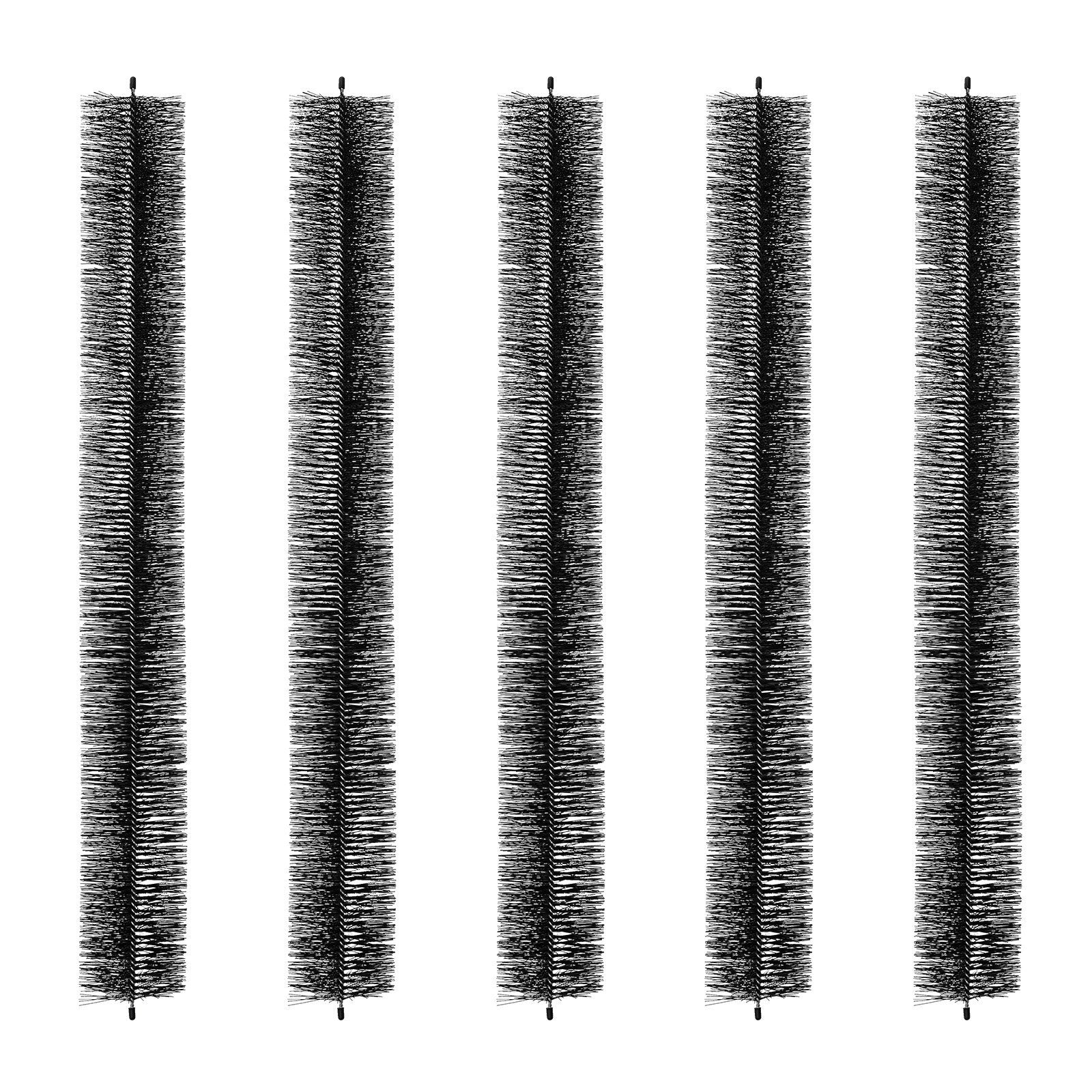 VEVOR Gutter Brush, 15 Feet Total Length 4.33 inch Diameter Gutter Cleaning Tools, Ground-Level Gutter Brush Leaf Guard for 5 Inch Gutters, Easily Clear roof Leaves and Debris, 5 Pack - Luminous Bear Shop