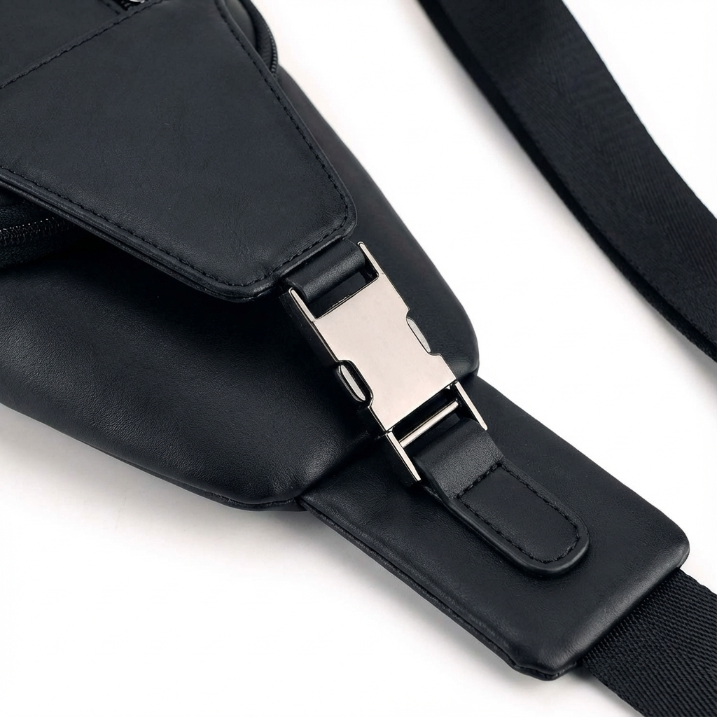 Luxury Leather Chest Sling Bag – Sleek & Functional