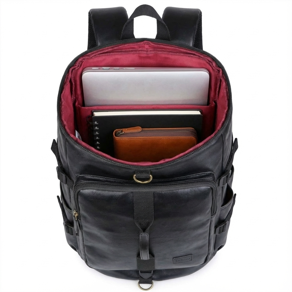 Soft Leather Duffel Bag – 40L Convertible Travel Bag