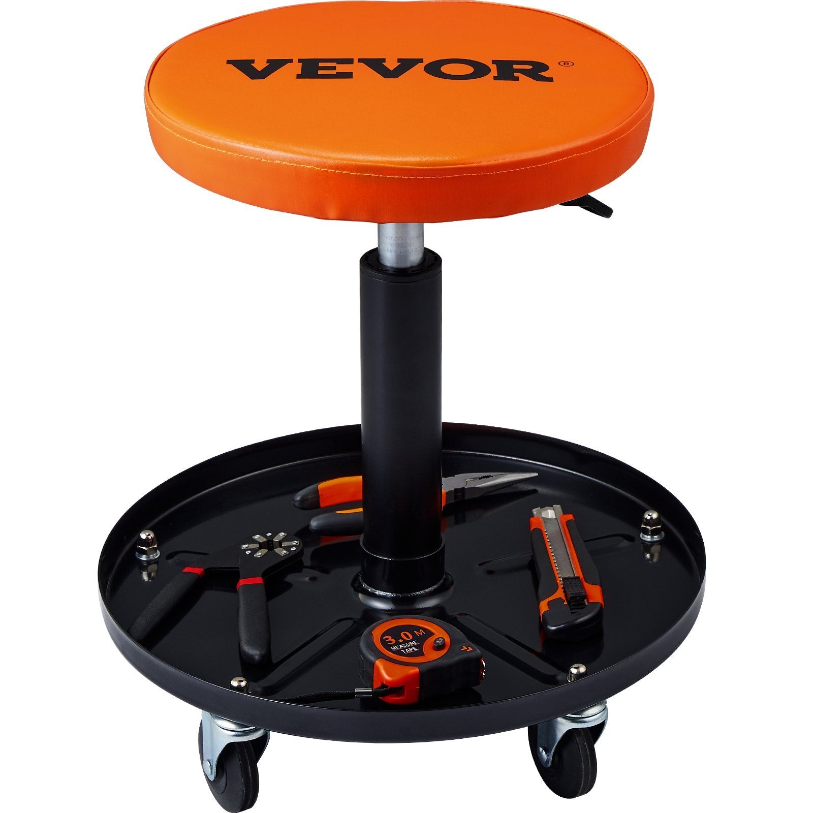 VEVOR Adjustable Mechanics Rolling Creeper Seat Stool Tool Tray for Shop Garage - Luminous Bear Shop