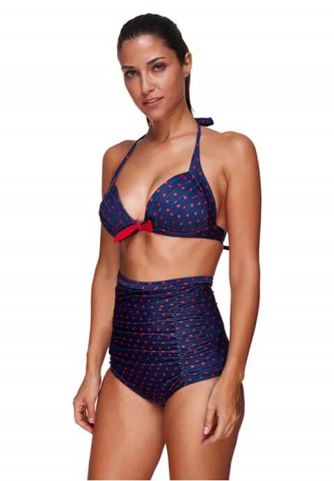 Beach Two Piece Sexy Bikini Backless Bowknot Swimwear Swimsuit