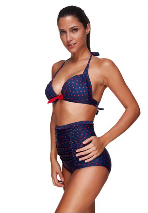 Beach Two Piece Sexy Bikini Backless Bowknot Swimwear Swimsuit