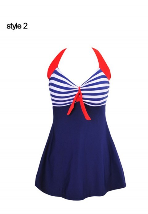 Halter Neck Sexy Stripes Swimwear