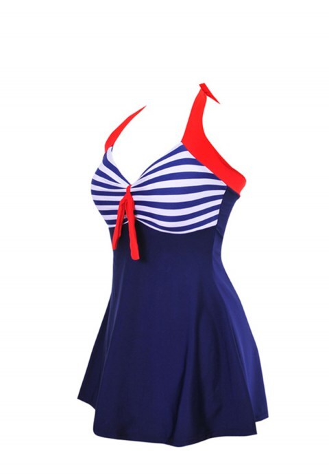 Halter Neck Sexy Stripes Swimwear