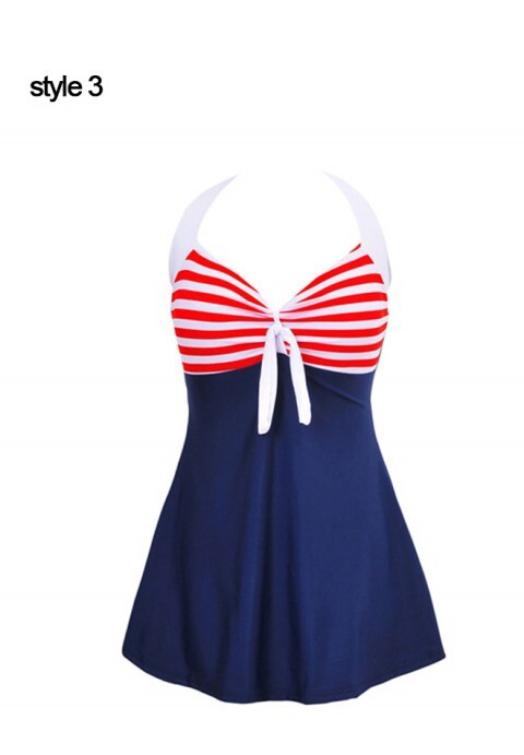 Halter Neck Sexy Stripes Swimwear