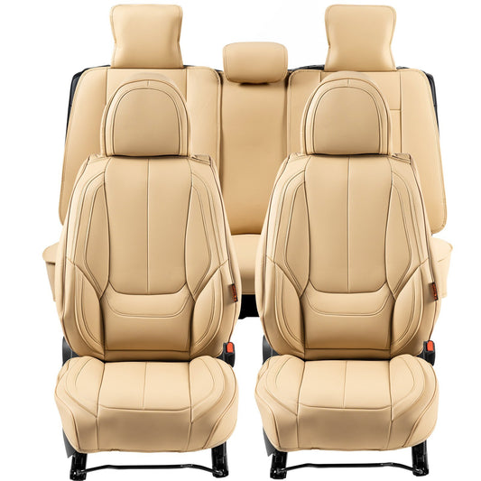 VEVOR Seat Covers, Universal Car Seat Covers Full Set Seats, Front and Rear Seat, 13pcs Faux Leather Seat Cover, Full Enclosed Design, Detachable Headrest and Airbag Compatible, for Most Car SUV Truck - Luminous Bear Shop