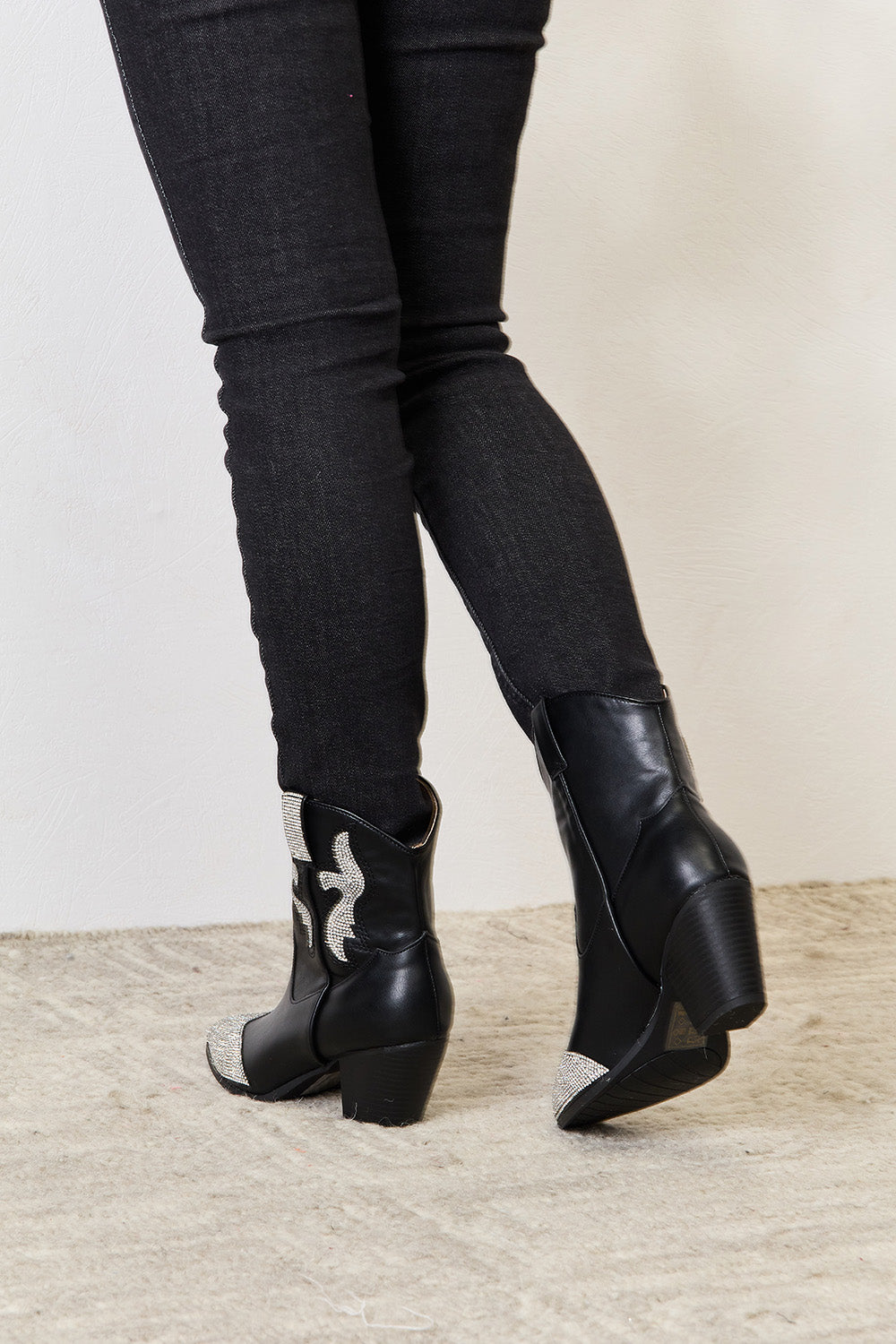 East Lion Corp Rhinestone Pointed  Boots - Luminous Bear Shop