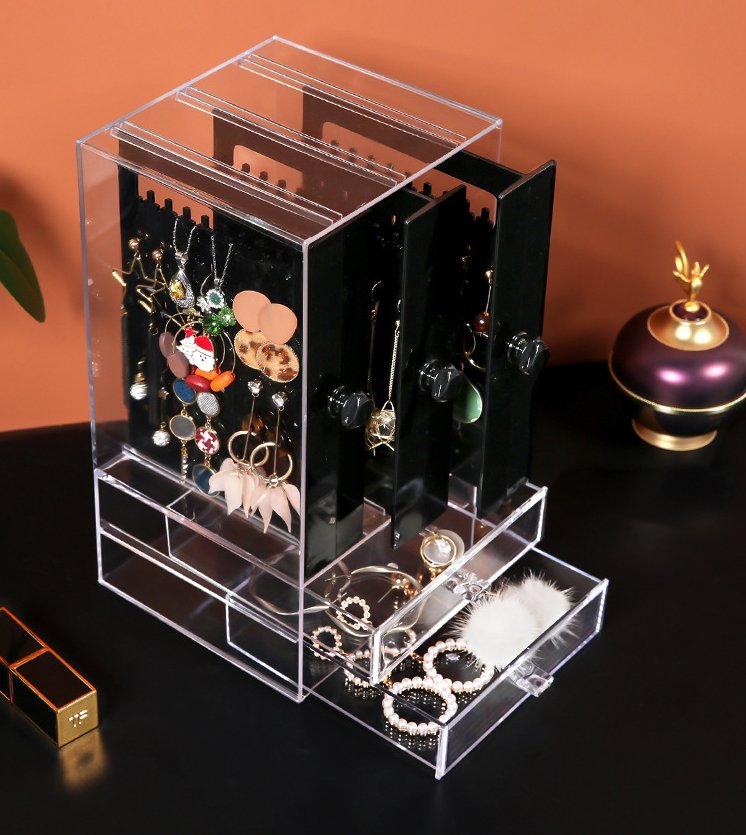 Acrylic Cosmetic Storage Box - Luminous Bear