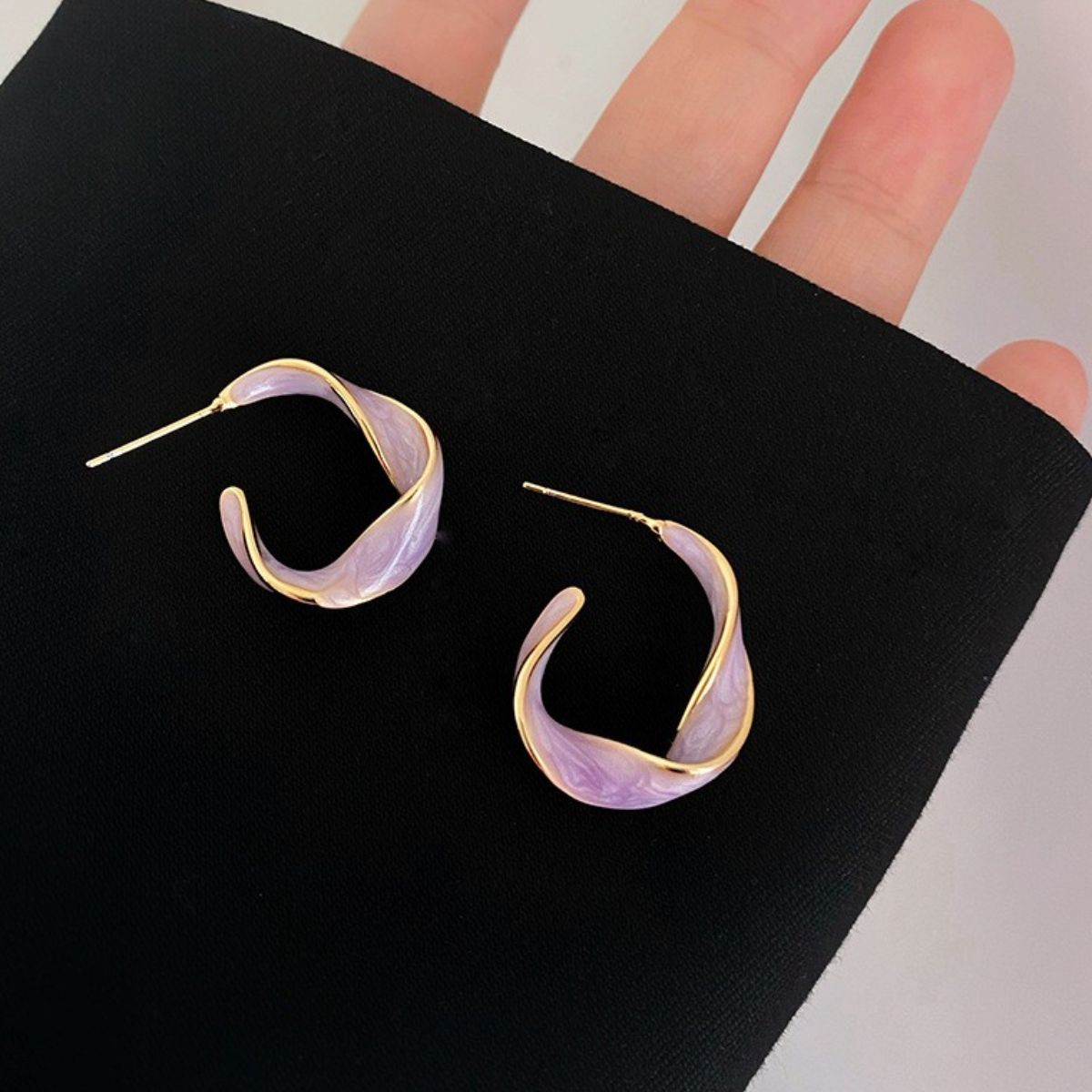 Alloy C-Hoop Earrings - Luminous Bear Shop