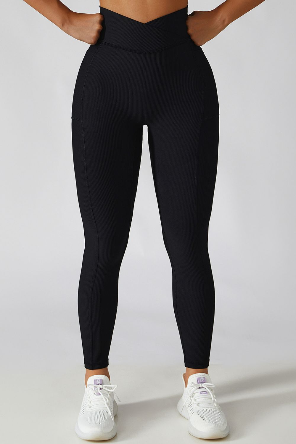 Basic Bae Crossover Waist Active Leggings - Luminous Bear Shop