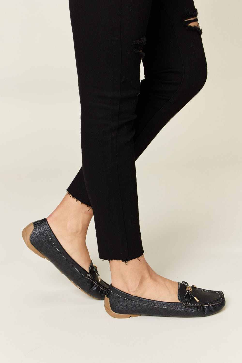Forever Link Slip On Bow Flats Loafers - Luminous Bear Shop