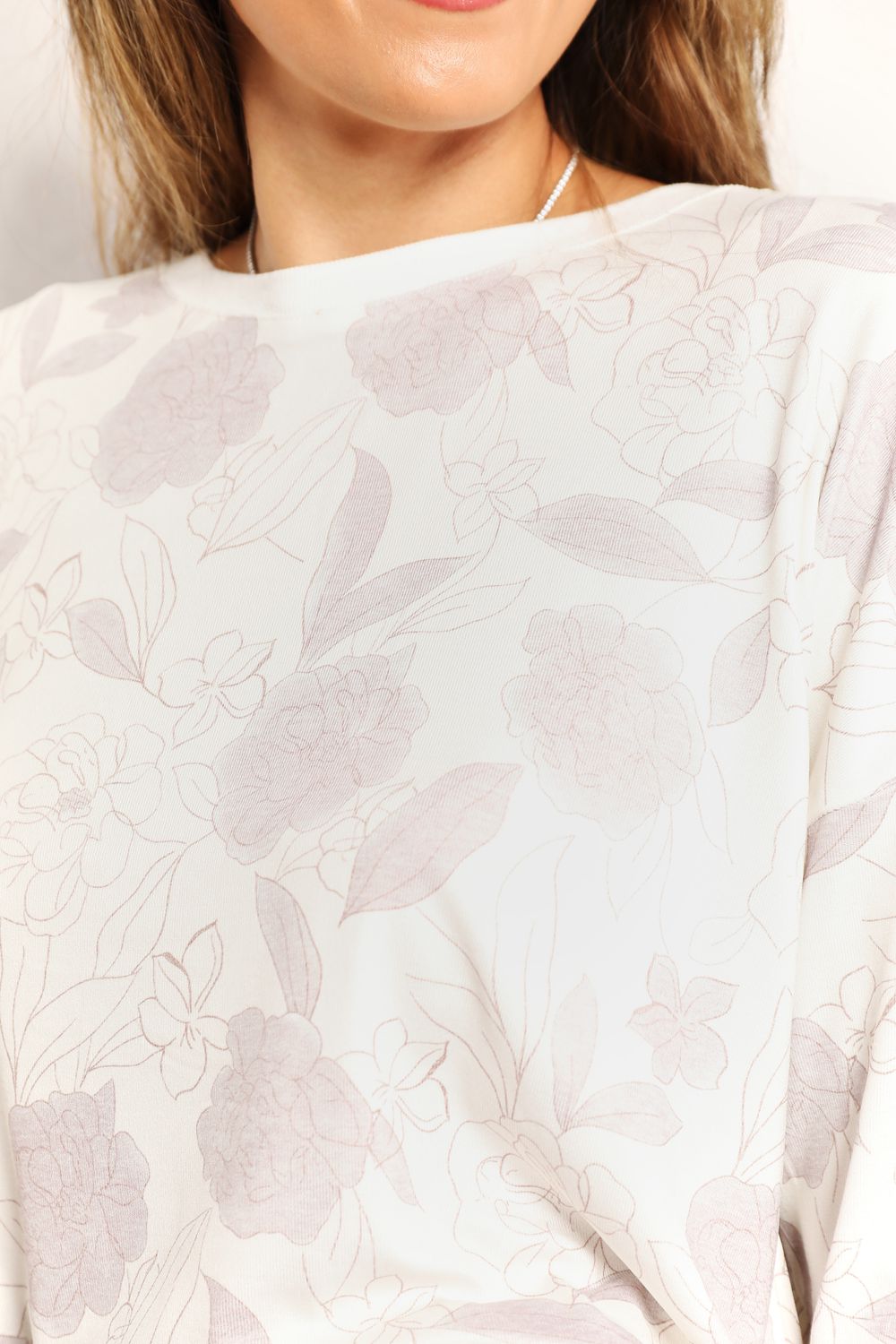 Double Take Floral Long Sleeve Top and Shorts Loungewear Set - Luminous Bear Shop