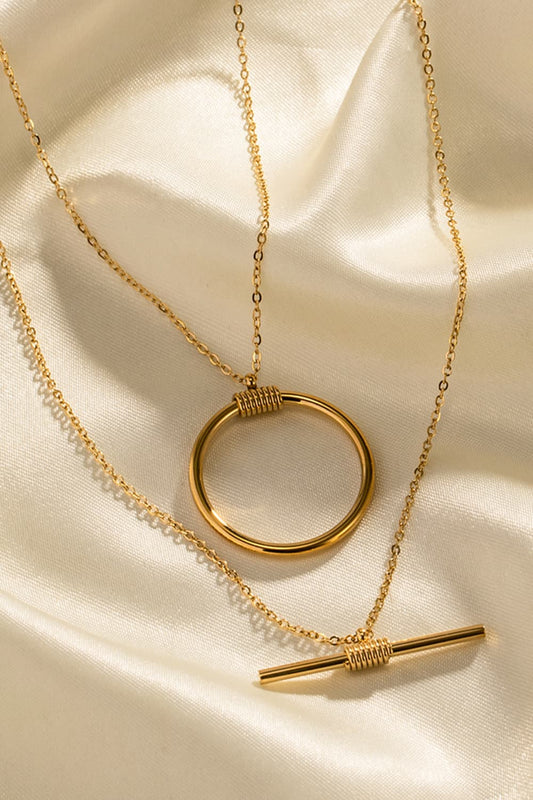 Double-Layered Stainless Steel Necklace - Luminous Bear Shop