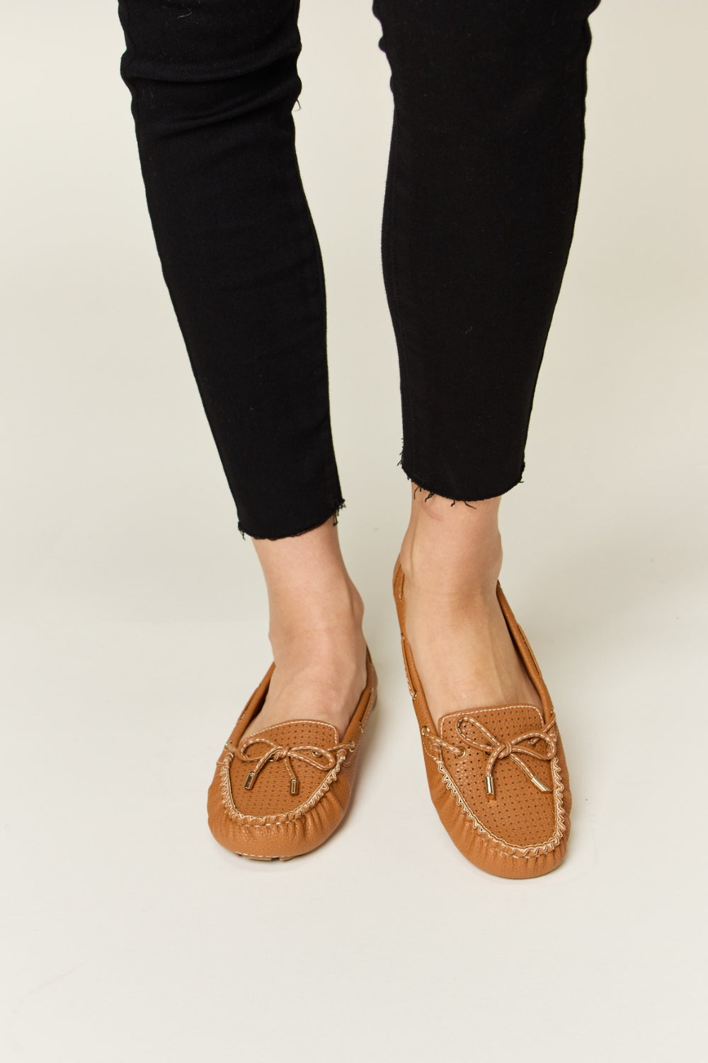 Forever Link Bow Decor Flat Loafers - Luminous Bear Shop