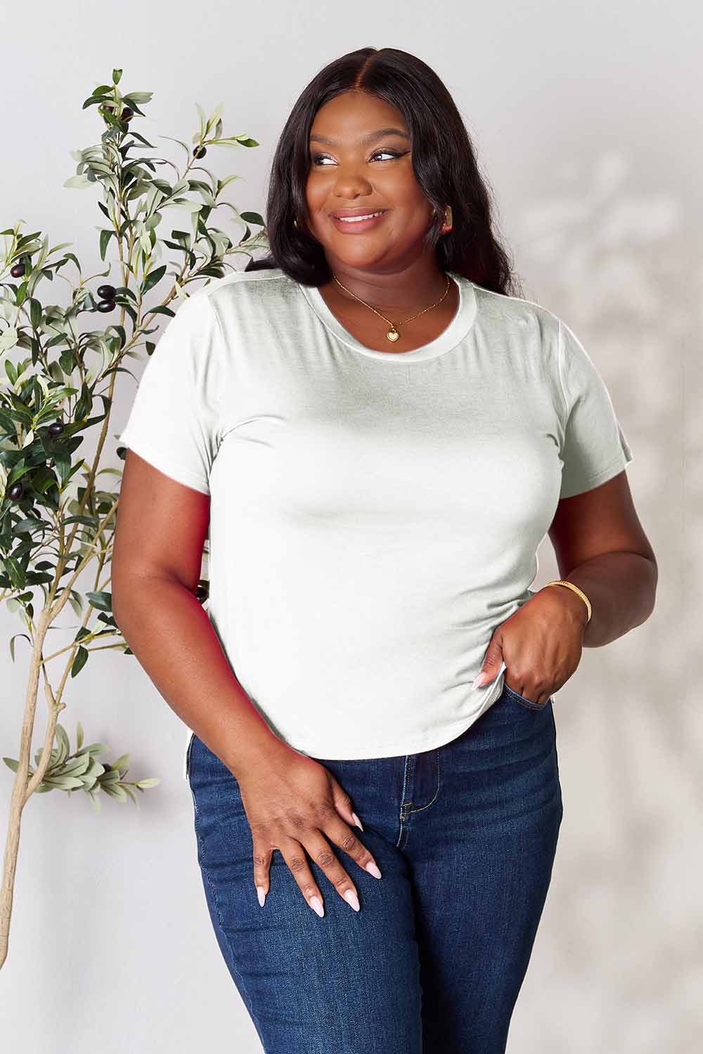 Basic Bae Full Size Round Neck Short Sleeve T-Shirt - Luminous Bear