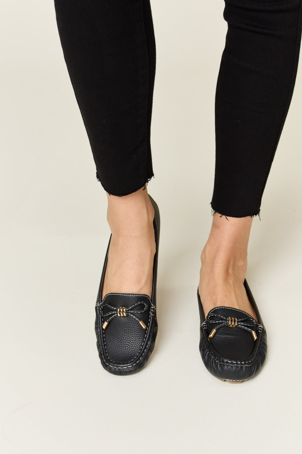Forever Link Slip On Bow Flats Loafers - Luminous Bear Shop