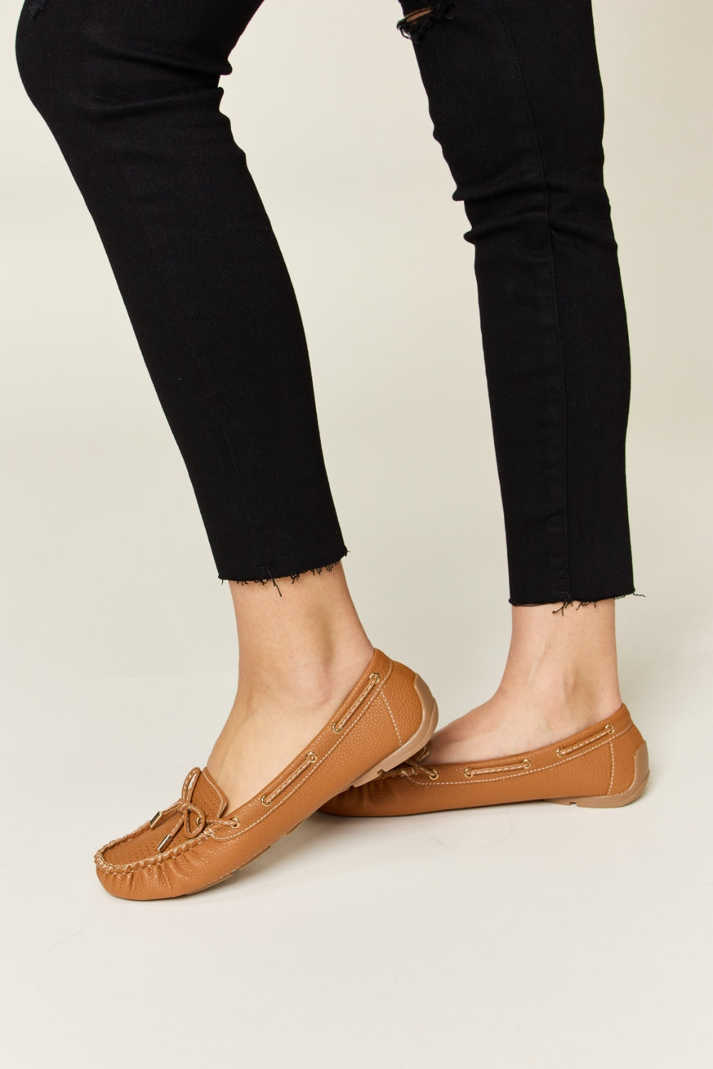 Forever Link Bow Decor Flat Loafers - Luminous Bear Shop