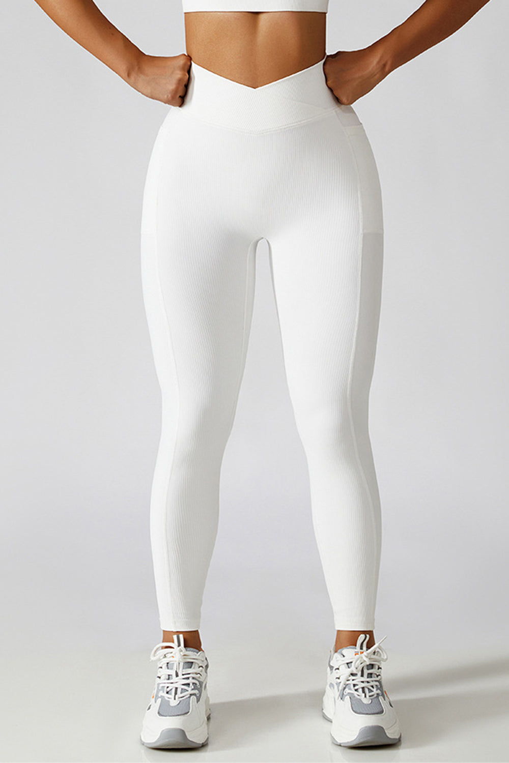 Basic Bae Crossover Waist Active Leggings - Luminous Bear Shop