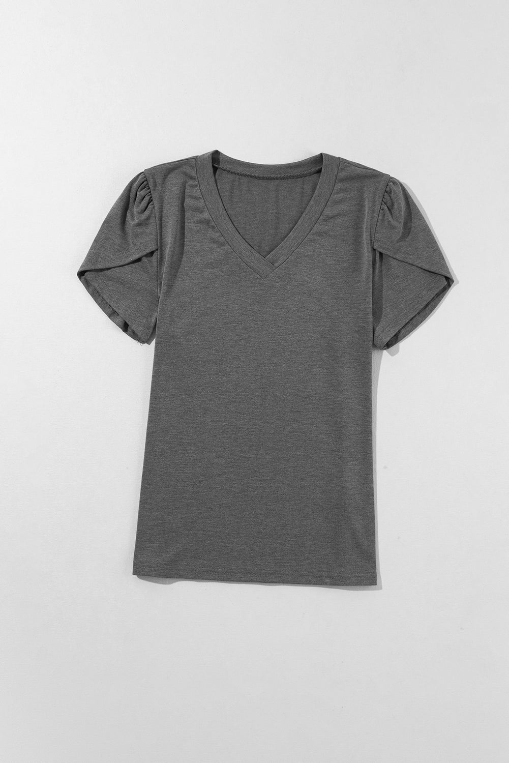 V-Neck Petal Sleeve T-Shirt - Luminous Bear Shop