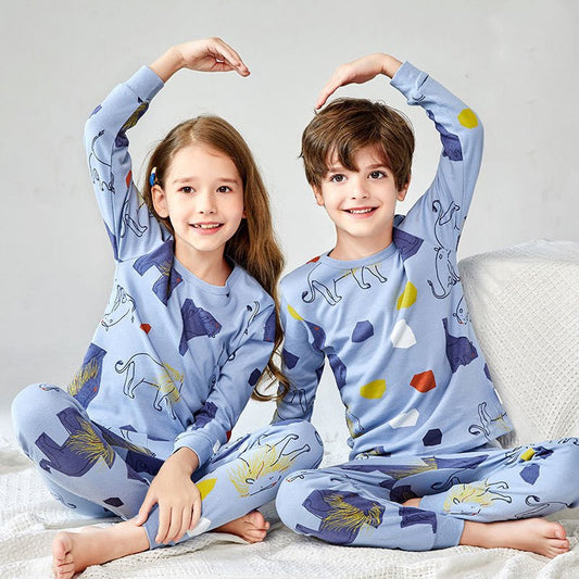 Children's Underwear Set Cotton Boys And Girls Underwear Set Pajamas - Luminous Bear