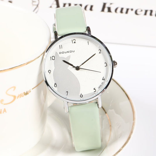 College Fengsen Korean Style Simple Temperament Watch - Luminous Bear