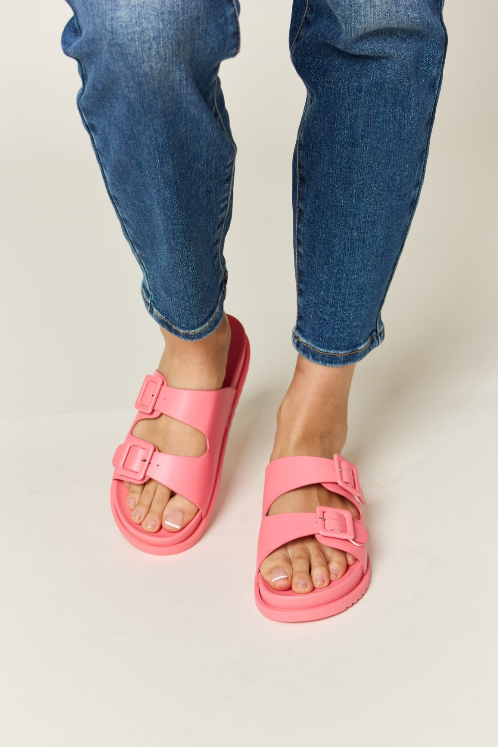 Legend Double Buckle Open Toe Sandals - Luminous Bear Shop