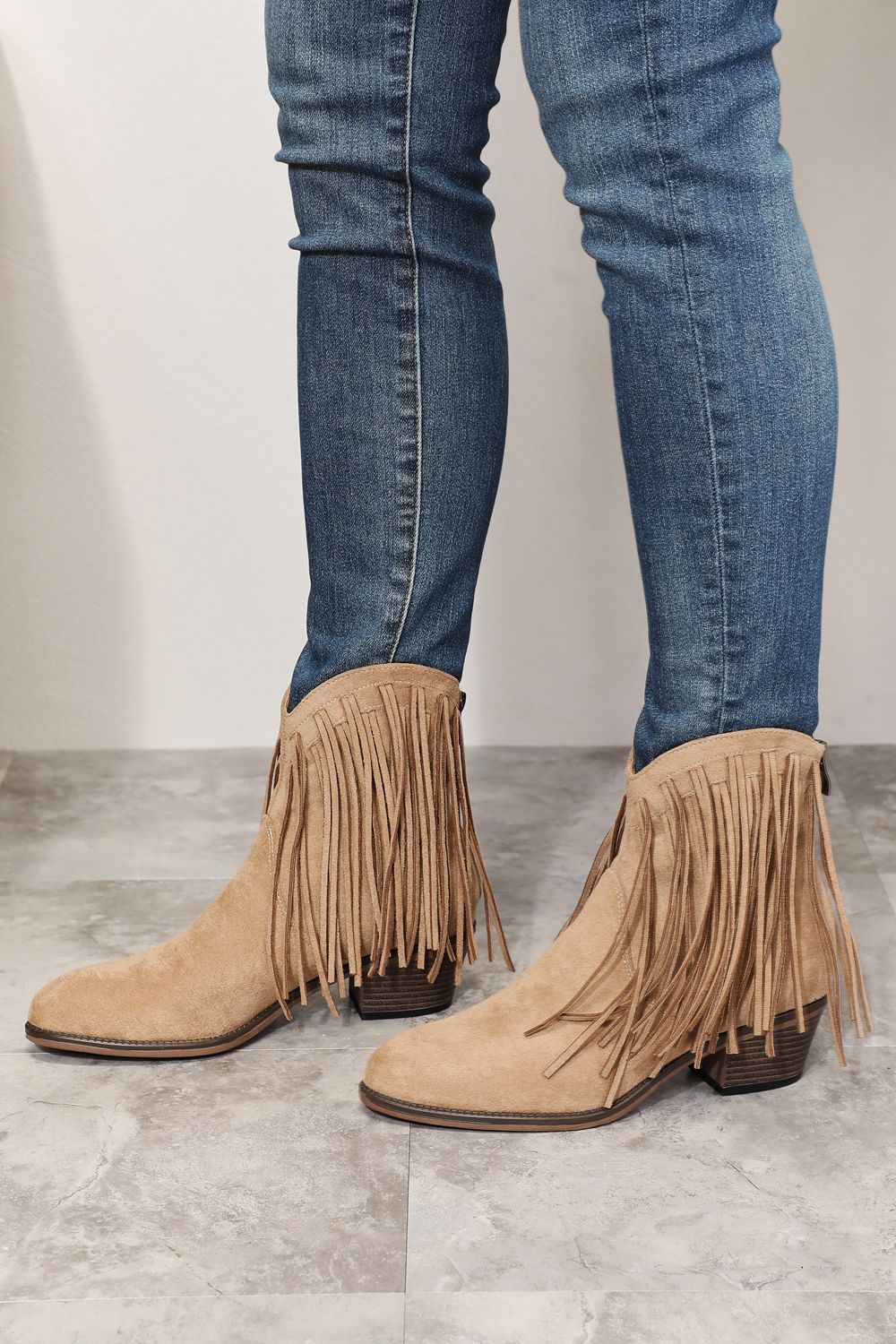 Legend Women's Fringe Cowboy Western Ankle Boots - Luminous Bear Shop