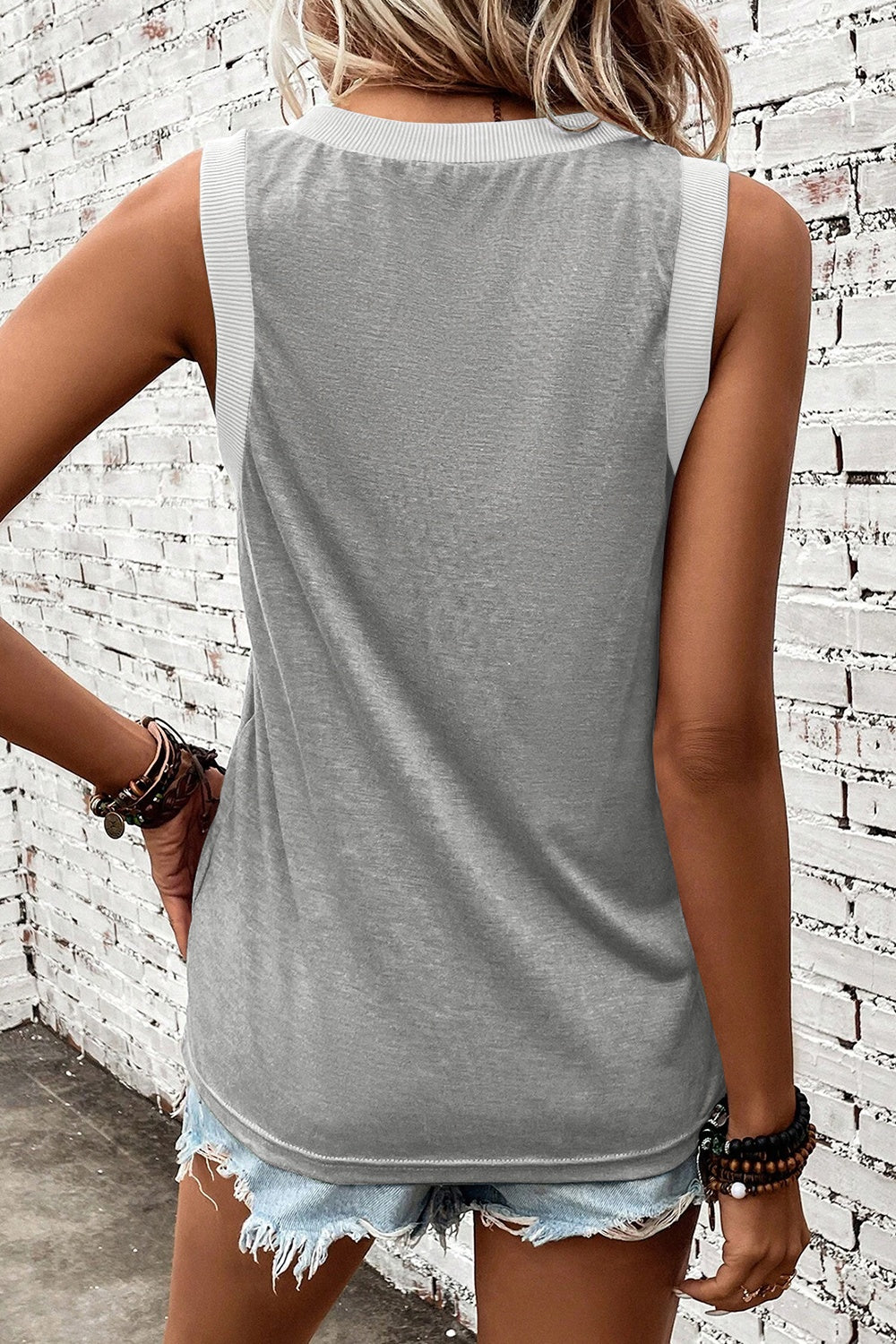 V-Neck Wide Strap Tank - Luminous Bear Shop
