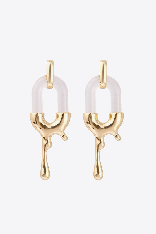 Contrast Zinc Alloy Earrings - Luminous Bear Shop