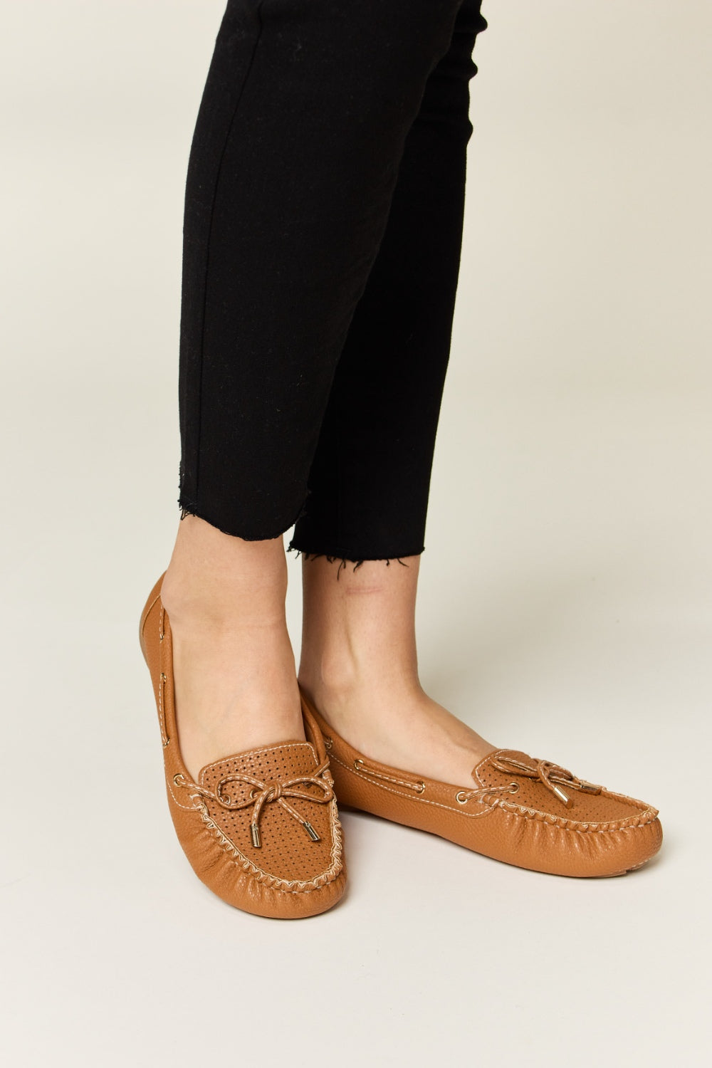 Forever Link Bow Decor Flat Loafers - Luminous Bear Shop