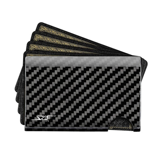 Real Carbon Fiber Cash & Card Slim Wallet - Luminous Bear Shop