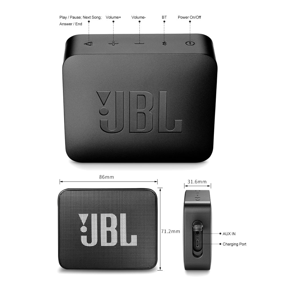 IPX7 Waterproof Wireless Portable JBL GO2 Bluetooth Speaker - Luminous Bear Shop